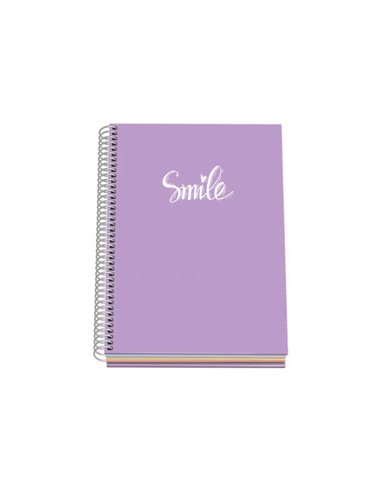 Dohe - Cahier à Spirale Série Pastel - Format A5 de 100 Feuilles 90gr - Feuilles Micro-perforées avec 2 Trous - Grille 5mm - Cou