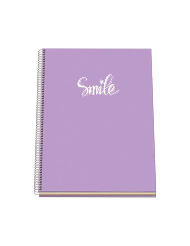 Dohe - Cahier à Spirale Série Pastel - Format A4 de 100 Feuilles 90gr - Feuilles Micro-perforées avec 4 Trous - Grille 5mm - Cou