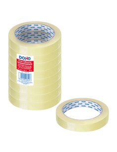 Dohe - Pack de 8 Rubans Adhésifs Polypropylène Transparent 19mm x 66m