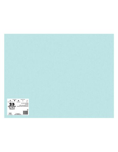 Dohe - Paquet de 25 Cartons de 180 G/M2 - Format 50x65cm - PH Neutre - Sans Chlore Élémentaire - Colorants Biodégradables - Colo