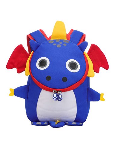 Dohe - Sac à dos pour enfant modèle Blue Dragon - Compartiment avec fermeture à glissière - Poche intérieure rembourrée - Sangle