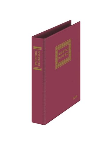 Dohe - Livre PVC Bordeaux - 100 Feuilles Numérotées - 4 Anneaux Mixtes 25mm - Résistant et Durable