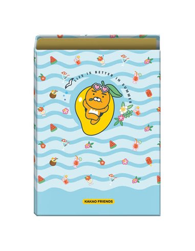 Dohe - Kakao Friends Summer Holiday Classeur 4 anneaux format folio - Couverture cartonnée lignée - Anneaux nickelés 40 mm