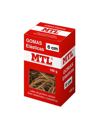 Dohe - Gomme Résistante - Longueur 6cm - En Latex Hautement Élastique - Boîte 100gr