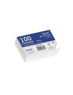 Dohe - Jetons de papier cartonné offset blanc - 180g - Paquet de 100 unités