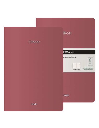 Dohe - Carnets en carton coloré - 300gr - Impression sur couverture - Pointes et dos ronds - 40 feuilles lisses - Papier désossé