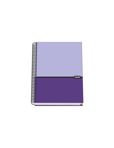 Dohe - Cahier à Spirale Relié A5 - 162x210mm - Couverture Carton Lignée - Intérieur 100 Feuilles Microperforées 90g - Quadrillag