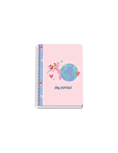 Dohe - Carnet A5 avec couverture en carton laminé - 80 feuilles de papier offset 90 g - Grille 4 mm avec marge - Reliure spirale