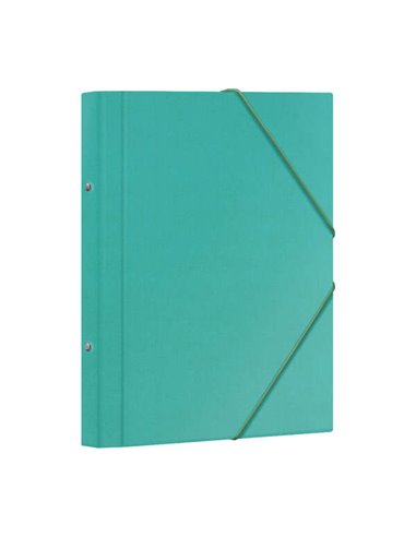 Dohe - Dossier Classeur 12 Départements - Format Folio - Carton Laminé - Fermeture Caoutchouc - Coloris Vert Clair