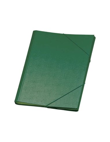 Dohe - Dossier Classeur 12 Départements - Format Folio - Carton Laminé - Fermeture Caoutchouc - Coloris Vert