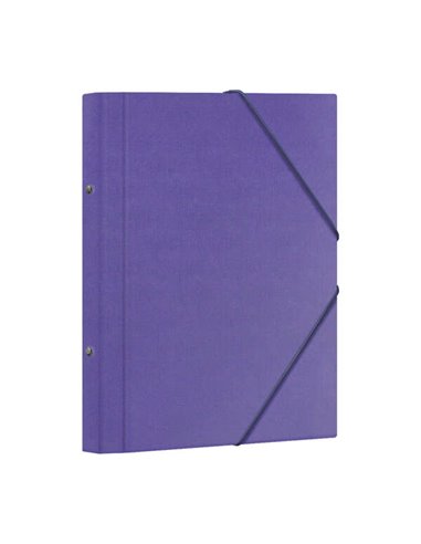 Dohe - Dossier Classeur 12 Départements - Format Folio - Carton Laminé - Fermeture avec Elastiques - Coloris Violet