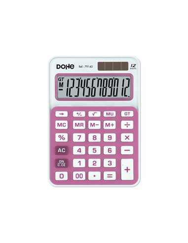 Dohe - Calculatrice électronique à 12 chiffres - Fonctions de racine carrée et de marquage - 4 touches mémoire - Alimenté par l'