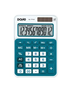 Dohe - Calculatrice de bureau moyenne 12 chiffres - Touches grand format - 4 touches mémoire - Mise hors tension automatique - A