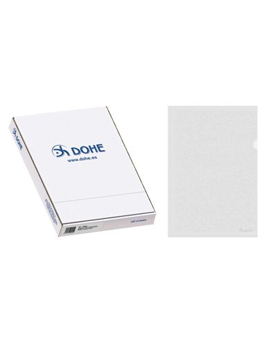 Dohe - Boite de 100 Dossiers Ongles Basic 100 Microns - Format Folio - Transparent