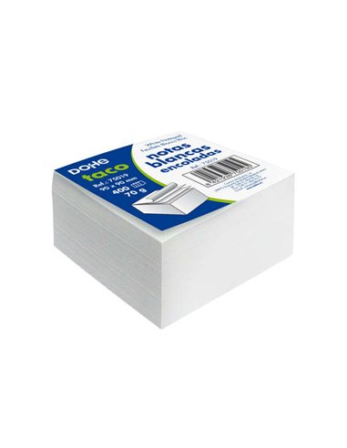 Dohe - Bloc de 400 Billets de 90x90mm - Papier Blanc 70gr - Gommé Supérieur