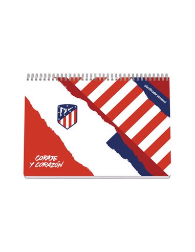 Dohe - Agenda perpétuel Atletico de Madrid Courage et Cœur Couverture semi-rigide à spirale filaire – Reliure horizontale format