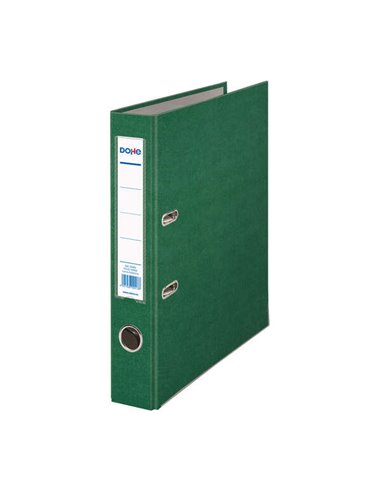 Dohe - Classeur à levier Archicolor avec Rado et porte-cartes - Dos étroit - Format Folio - Carton ligné - Coloris vert