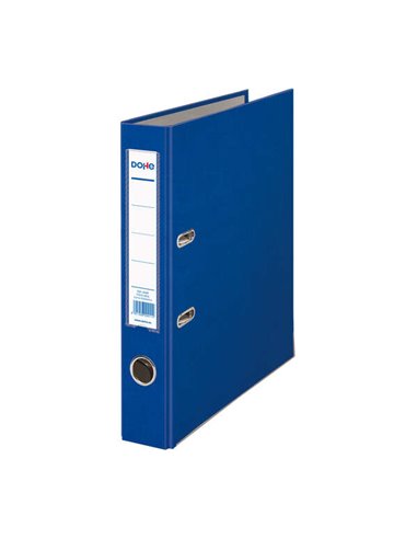 Dohe - Classeur à levier Archicolor avec Rado et porte-cartes - Dos étroit - Format Folio - Carton ligné - Coloris Bleu