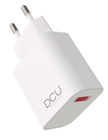 DCU Tecnologic - Chargeur USB Compact 3.0 18W - Charge Rapide - Blanc