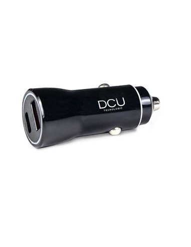 DCU Tecnologic - Chargeur de voiture QC 3.0 + Power Delivery 18 W - Charge rapide en déplacement - Entrée DC12 V/24 V - Charge r