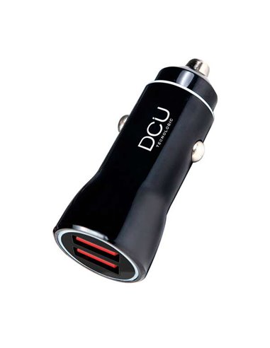 DCU Tecnologic - Chargeur de voiture - 2xUSB 4,8A - Chargement rapide en déplacement - Compact et durable - Efficace et puissant