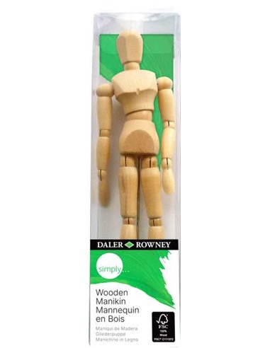 Daler Rowney - Mannequin en bois simplement articulé 8x8cm