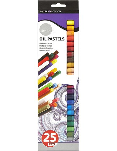 Daler Rowney - Paquet de 25 pastels tendres - Pour une grande variété de surfaces - Facile à utiliser - Couleurs assorties