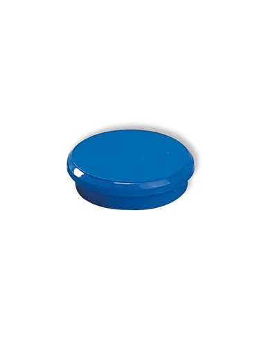 Dahle - 95524 Pack de 10 Aimants pour Tableau Blanc - Diamètre 24 mm - Couleur Bleu