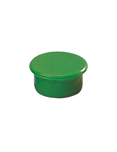 Dahle - 95513 Pack de 10 Aimants pour Tableau Blanc - Diamètre 13mm - Couleur Vert