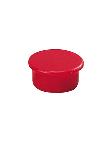 Dahle - 95513 Pack de 10 Aimants pour Tableau Blanc - Diamètre 13mm - Couleur Rouge