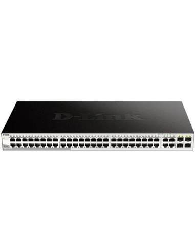 D-Link - Switch administrable intelligent 48 ports Gigabit 10/100/1000 Mbps + 4 ports combo 1000BASE