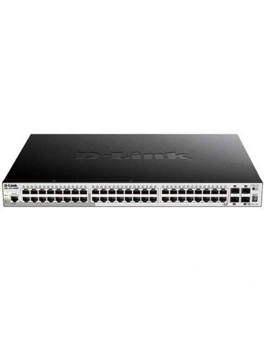 D-Link - Switch intelligent 48 ports Gigabit 10/100/1000 Mbps - PoE + 4 ports SFP