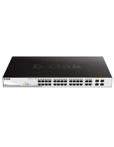 D-Link - Smart Switch 24 ports PoE Gigabit + 4 SFP combinés