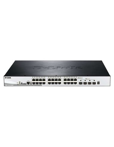 D-Link - Switch semi-géré 24 ports Gigabit PoE + 4 SFP+