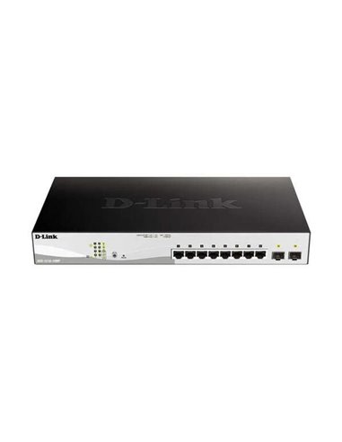 D-Link - Switch Semi-administrable 8 Ports PoE Gigabit 65W + 2 Ports Giga Combo