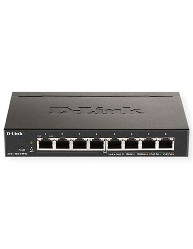 D-Link - Switch semi-administrable 8 ports PoE Gigabit