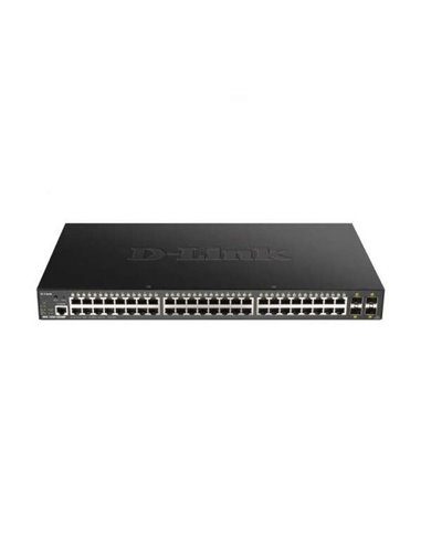 D-Link - Switch Semi-administrable 48 Ports Gigabit PoE 370W + 4 Ports SFP+ 10G