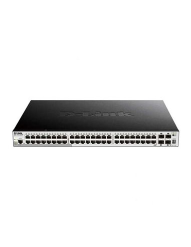 D-Link - Switch Semi-administrable 48 Ports PoE Gigabit 370W + 4 Ports Giga Combo