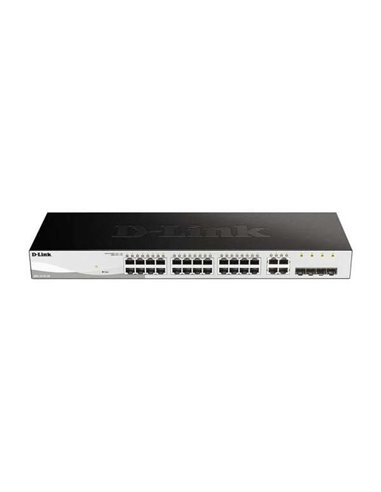 D-Link - Switch Semi-administrable 24 Ports PoE Gigabit 193W + 4 Ports Giga Combo