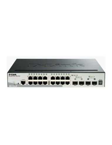 D-Link - Switch Semi-administrable 16 Ports Gigabit + 2 Ports Giga Combo + 2 Ports SFP+ 10G