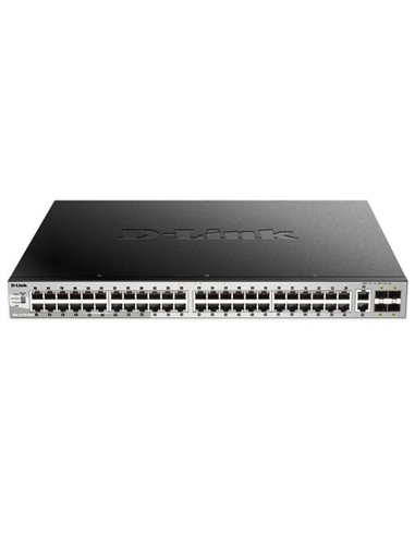 D-Link - Switch administrable L3 48 ports PoE Gigabit 370W + 2 ports 10G + 4 ports SFP+ 10G