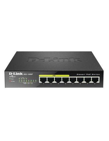 D-Link - Switch 8 ports Gigabit 10/100/1000 Mbps - PoE