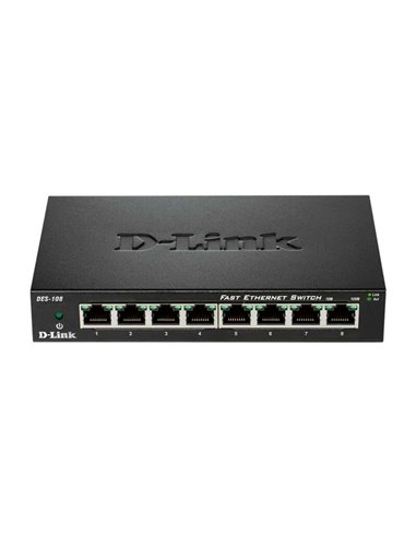 D-Link - Switch 8 ports Fast Ethernet 10/100 Mbps