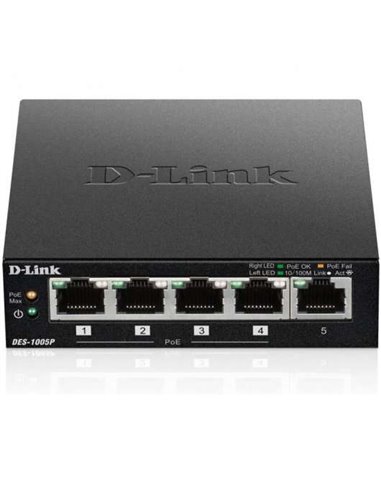 D-Link - Switch 5 ports Fast Ethernet 1 port activé pour PoE