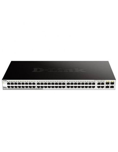 D-Link - Switch intelligent administrable 48 ports 1000BASE-T + 4 ports combinés 1000BASE-T/SFP