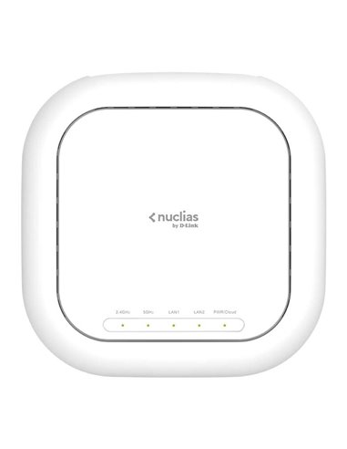 D-Link - Point d'accès double bande Nuclias AX3600 WiFi 6 - Géré dans le cloud - 1 port RJ45 - MU-MIMO - Cryptage WPA3