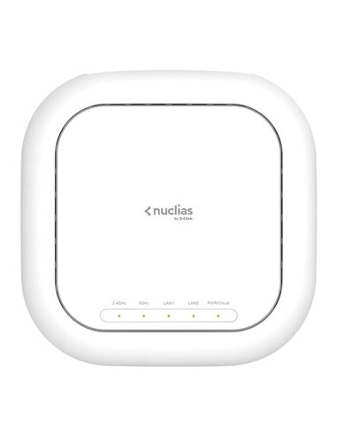 D-Link - Point d'accès WiFi double bande Nuclias AC1900 Wave 2 - Géré dans le cloud - 2x PoE Ethernet 10/100/1000 Mbps, 1x série