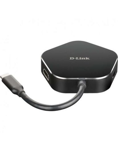 D-Link - Hub USB-C vers HDMI, USB-C, 2x USB 3.0