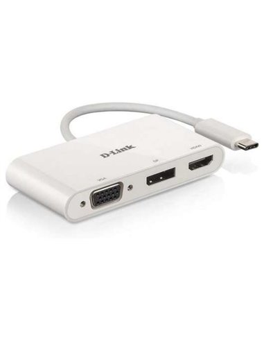 D-Link - Hub USB-C vers HDMI, DisplayPort, VGA