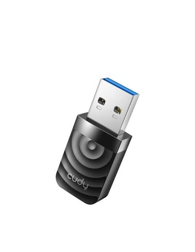 Cudy - Adaptateur Wi-Fi double bande WU1300S USB 3.0 AC1300 - Jusqu'à 867 Mbps à 5 GHz